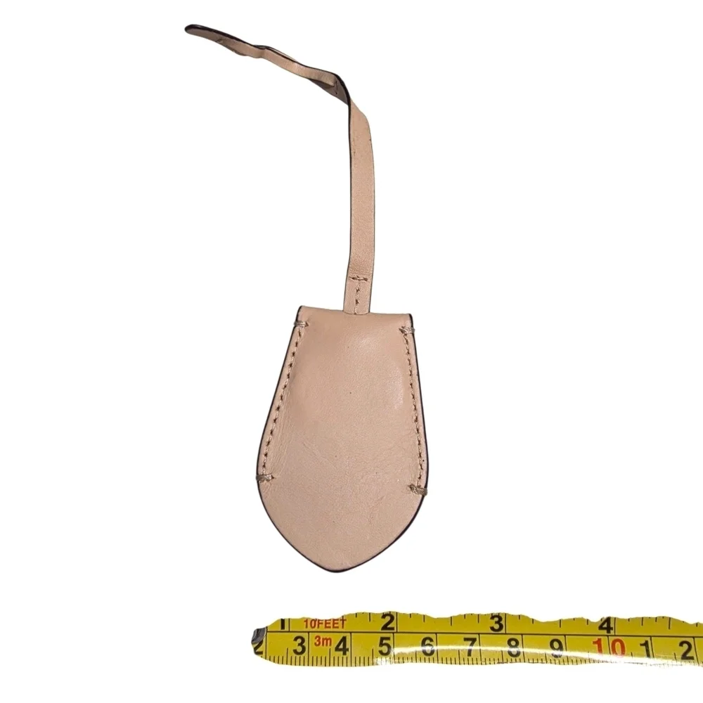 Coach Beige Leather Bag Tag